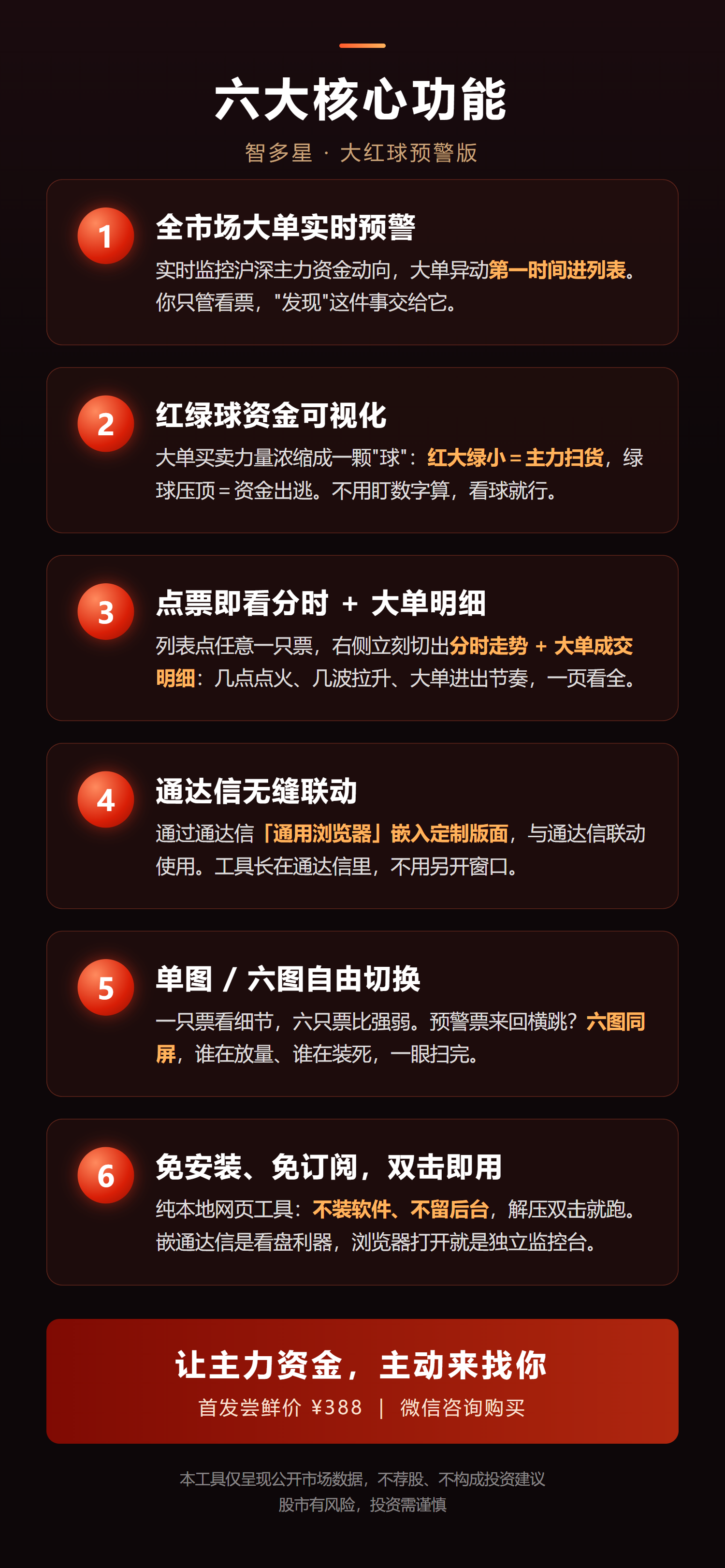 大红球六大功能